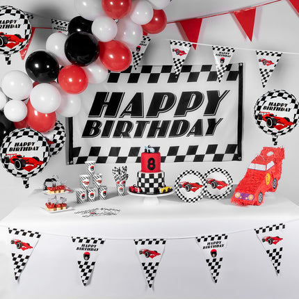 E-Carnavalskleding.nl Set 10 papieren bordjes Racing