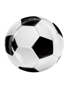 E-Carnavalskleding.nl Set 10 papieren bordjes Voetbal