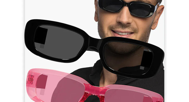 E-Carnavalskleding.nl Set 2 partybrillen Techno zwart/roze