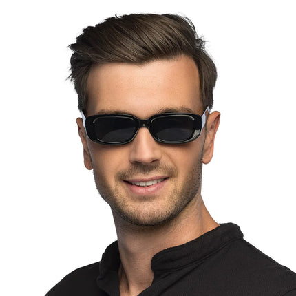E-Carnavalskleding.nl Set 2 partybrillen Techno zwart/roze