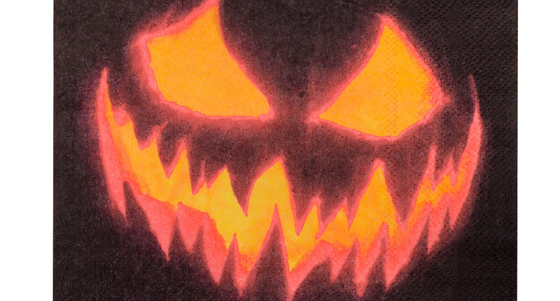 E-Carnavalskleding.nl Set 20 papieren servetten Creepy pumpkin