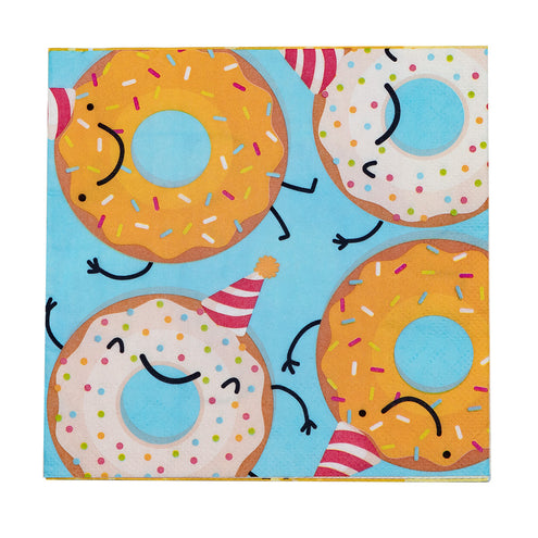 E-Carnavalskleding.nl Set 20 papieren servetten Donut