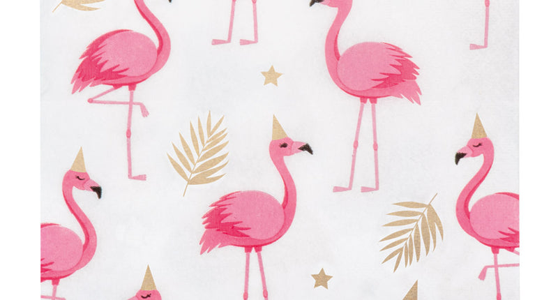 E-Carnavalskleding.nl Set 20 papieren servetten Flamingo