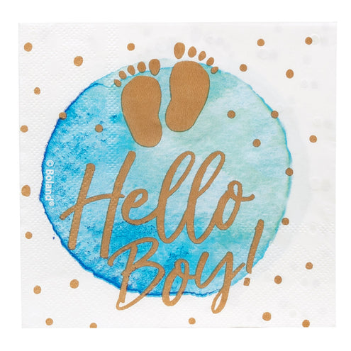 E-Carnavalskleding.nl Set 20 papieren servetten 'Hello boy!'