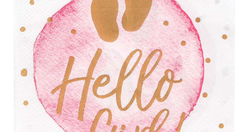 E-Carnavalskleding.nl Set 20 papieren servetten 'Hello girl!'