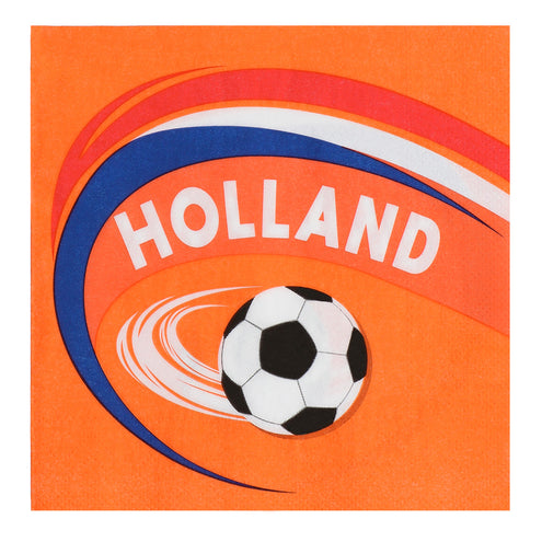 E-Carnavalskleding.nl Set 20 papieren servetten 'Holland'
