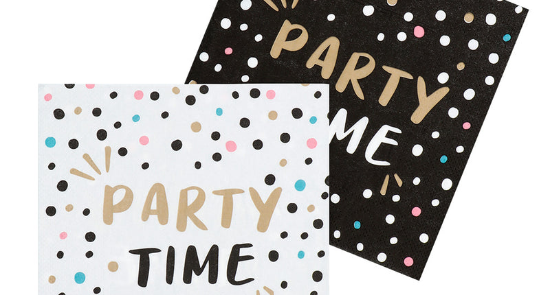 E-Carnavalskleding.nl Set 20 papieren servetten 'Party time'