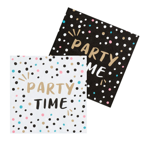 E-Carnavalskleding.nl Set 20 papieren servetten 'Party time'