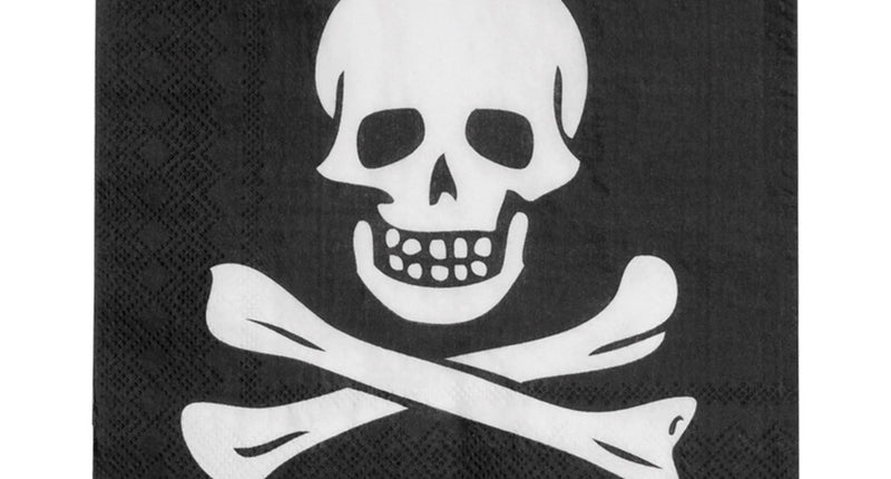 E-Carnavalskleding.nl Set 20 papieren servetten Piraten classic