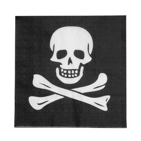 E-Carnavalskleding.nl Set 20 papieren servetten Piraten classic