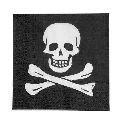 E-Carnavalskleding.nl Set 20 papieren servetten Piraten classic