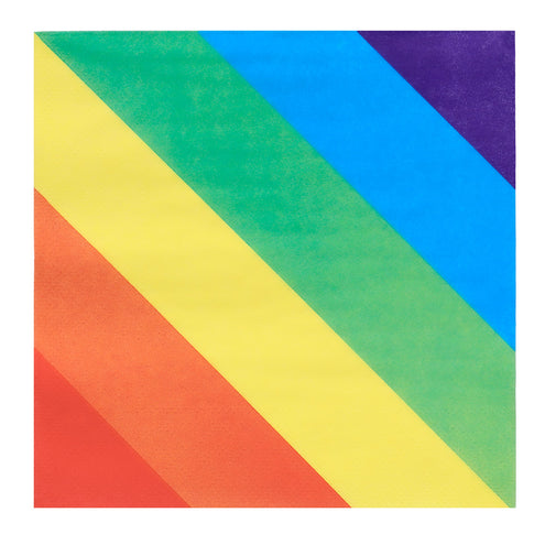 E-Carnavalskleding.nl Set 20 papieren servetten Regenboog