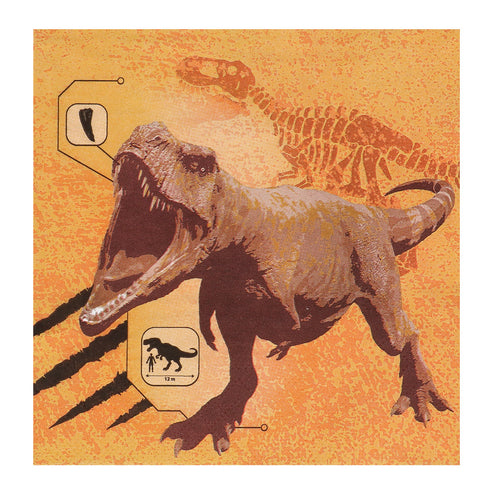 E-Carnavalskleding.nl Set 20 papieren servetten T-rex