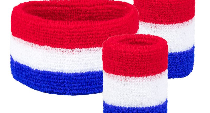 E-Carnavalskleding.nl Set 3 zweetbandjes Nederland