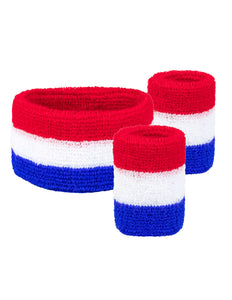 E-Carnavalskleding.nl Set 3 zweetbandjes Nederland