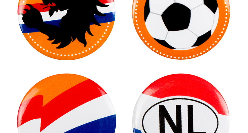 E-Carnavalskleding.nl Set 4 buttons Nederland