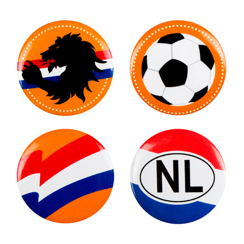 E-Carnavalskleding.nl Set 4 buttons Nederland