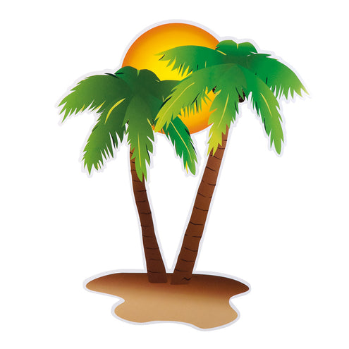 E-Carnavalskleding.nl Set 4 kartonnen decoraties Hawaii