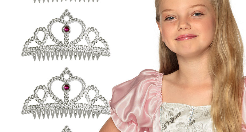 E-Carnavalskleding.nl Set 4 tiara's Prinses