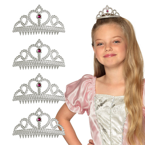 E-Carnavalskleding.nl Set 4 tiara's Prinses