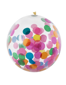 E-Carnavalskleding.nl Set 5 latex confettiballonnen multikleur