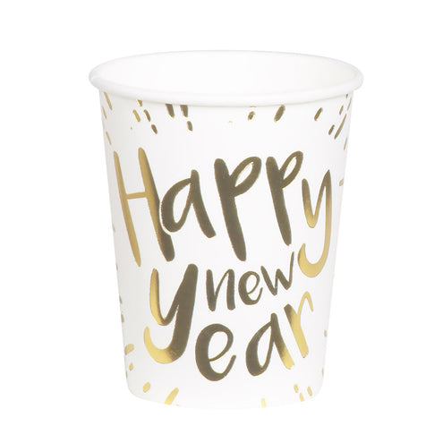 E-Carnavalskleding.nl Set 6 bekertjes 'Happy new year'