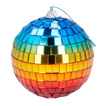 E-Carnavalskleding.nl Set 6 discoballen (XS) regenboog