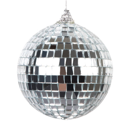 E-Carnavalskleding.nl Set 6 discoballen (XS) zilver