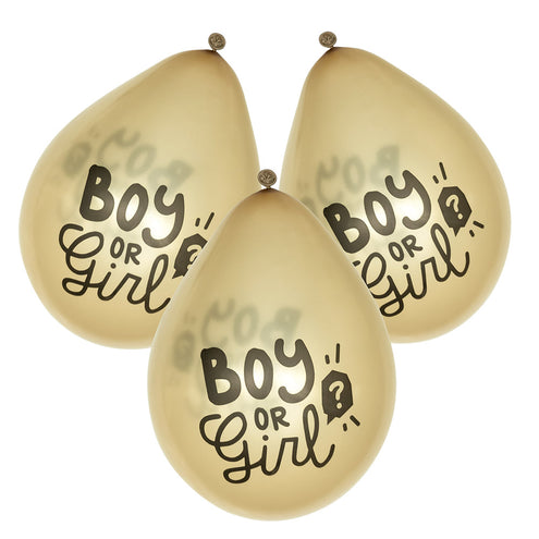 E-Carnavalskleding.nl Set 6 latex ballonnen 'Boy or girl?'