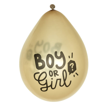 E-Carnavalskleding.nl Set 6 latex ballonnen 'Boy or girl?'
