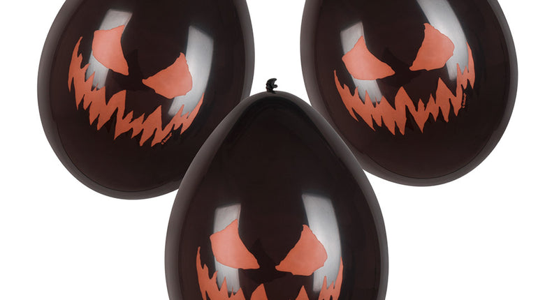 E-Carnavalskleding.nl Set 6 latex ballonnen Creepy pumpkin