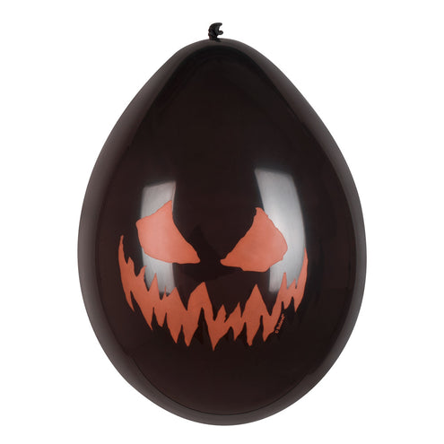 E-Carnavalskleding.nl Set 6 latex ballonnen Creepy pumpkin