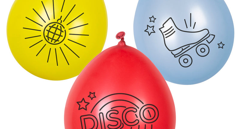 E-Carnavalskleding.nl Set 6 latex ballonnen 'Disco fever'