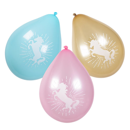 E-Carnavalskleding.nl Set 6 latex ballonnen Eenhoorn