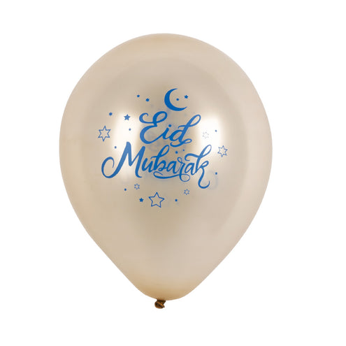E-Carnavalskleding.nl Set 6 latex ballonnen 'Eid Mubarak'