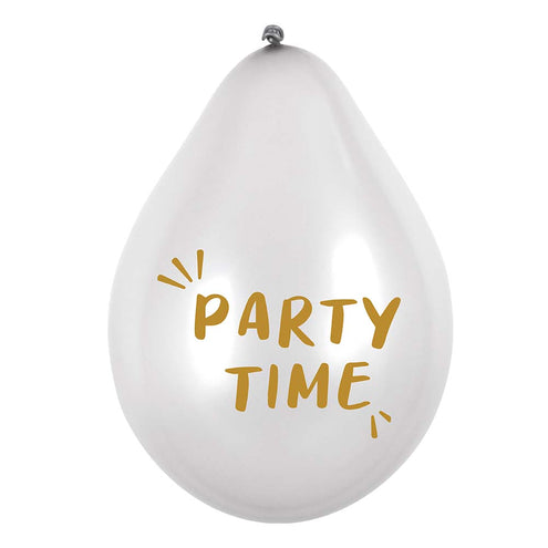 E-Carnavalskleding.nl Set 6 latex ballonnen 'Party time'