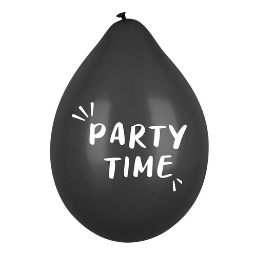 E-Carnavalskleding.nl Set 6 latex ballonnen 'Party time'