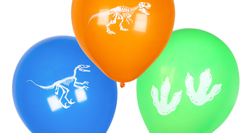E-Carnavalskleding.nl Set 6 latex ballonnen T-rex