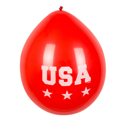 E-Carnavalskleding.nl Set 6 latex ballonnen 'USA'