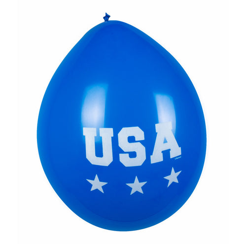 E-Carnavalskleding.nl Set 6 latex ballonnen 'USA'