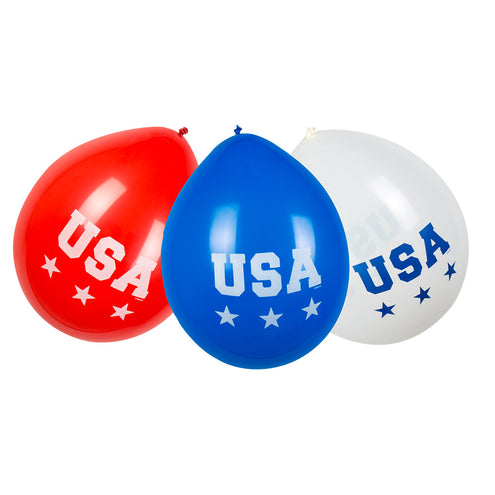E-Carnavalskleding.nl Set 6 latex ballonnen 'USA'