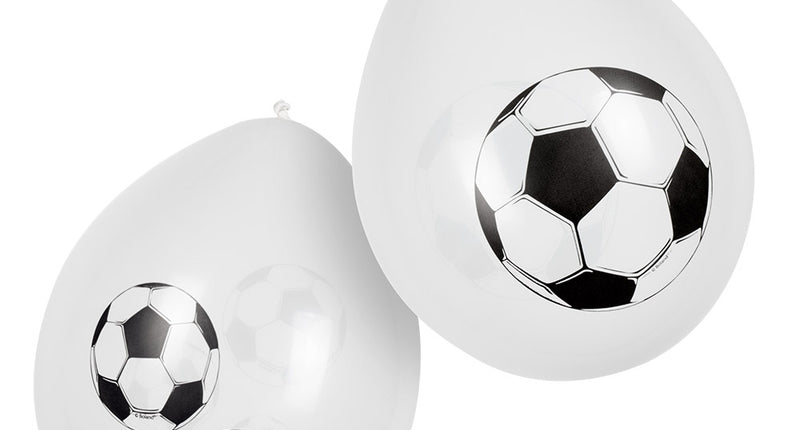 E-Carnavalskleding.nl Set 6 latex ballonnen Voetbal