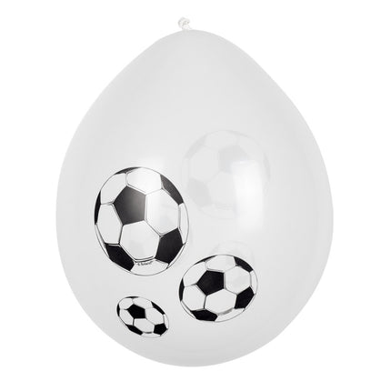 E-Carnavalskleding.nl Set 6 latex ballonnen Voetbal