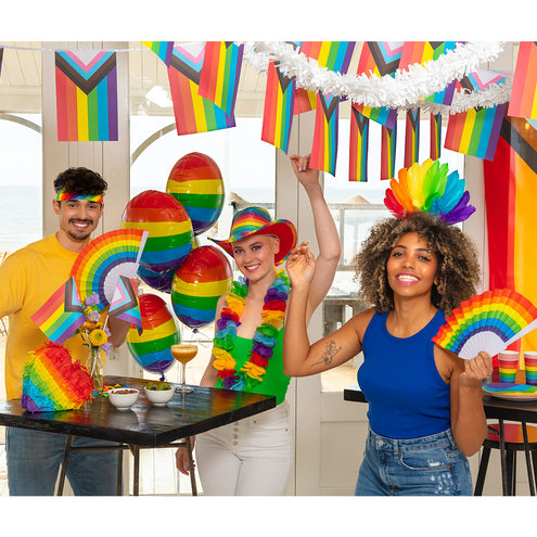 E-Carnavalskleding.nl Set 6 waaiers Pride