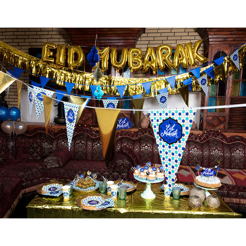 E-Carnavalskleding.nl Set 8 papieren bekertjes 'Eid Mubarak'