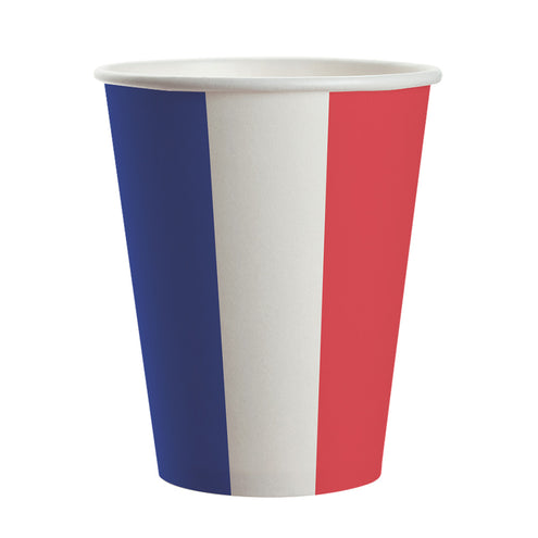 E-Carnavalskleding.nl Set 8 papieren bekertjes France
