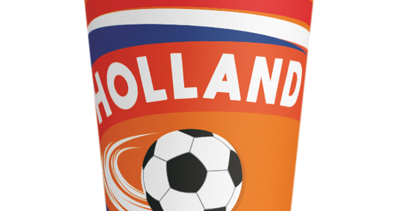E-Carnavalskleding.nl Set 8 papieren bekertjes 'Holland'