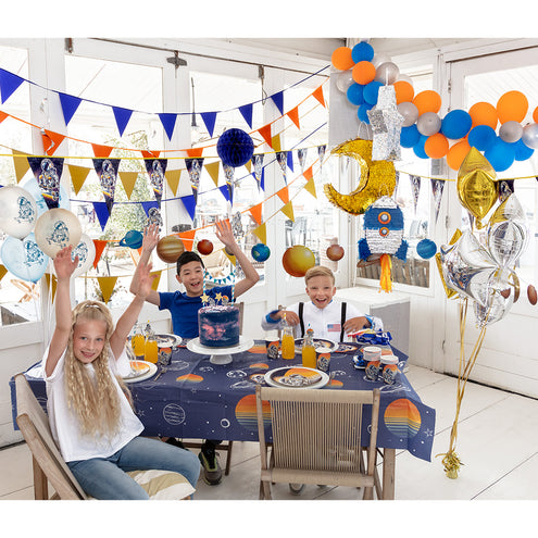 E-Carnavalskleding.nl Set 8 papieren bekertjes Space