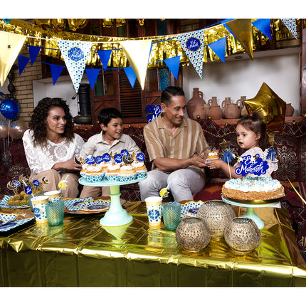E-Carnavalskleding.nl Set 8 papieren bordjes 'Eid Mubarak'
