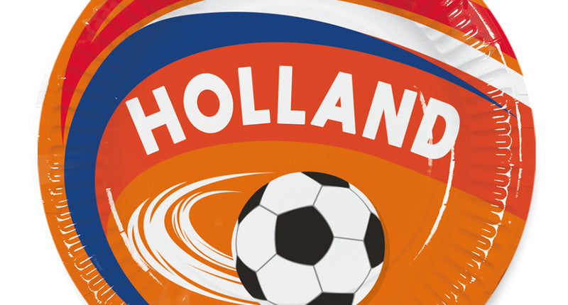 E-Carnavalskleding.nl Set 8 papieren bordjes 'Holland'